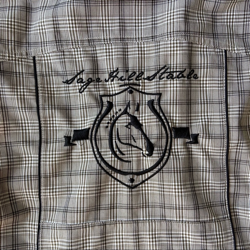 Kerrits Rain Shelter Barn Jacket Medium Tan Plaid - Picture 14 of 16